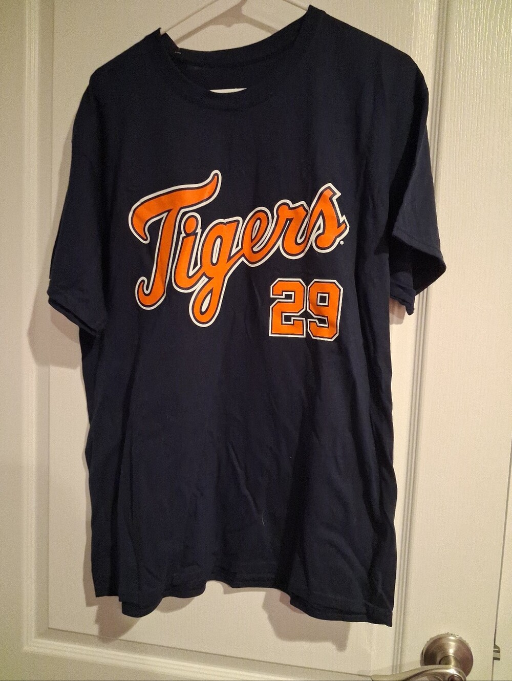 NWT Detroit Tigers Terrick Skubal #29 Dark Blue Shirt t-Shirt Jersey Men's L